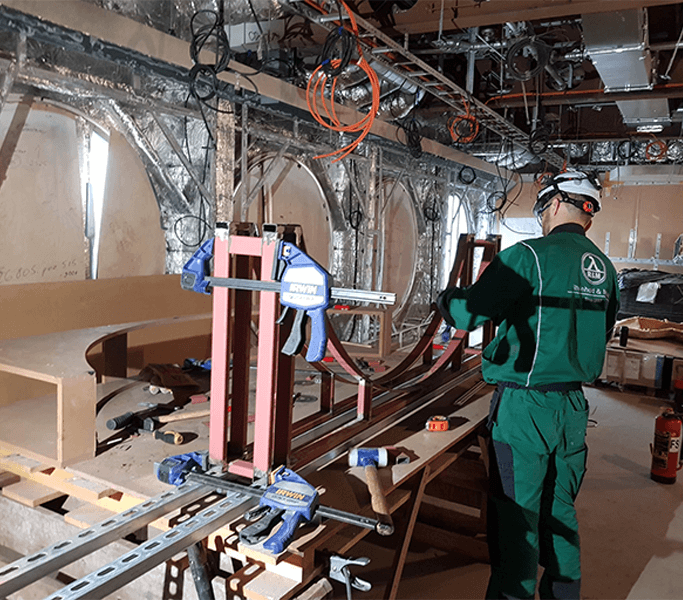 CSN LT renovation of the ship's interior