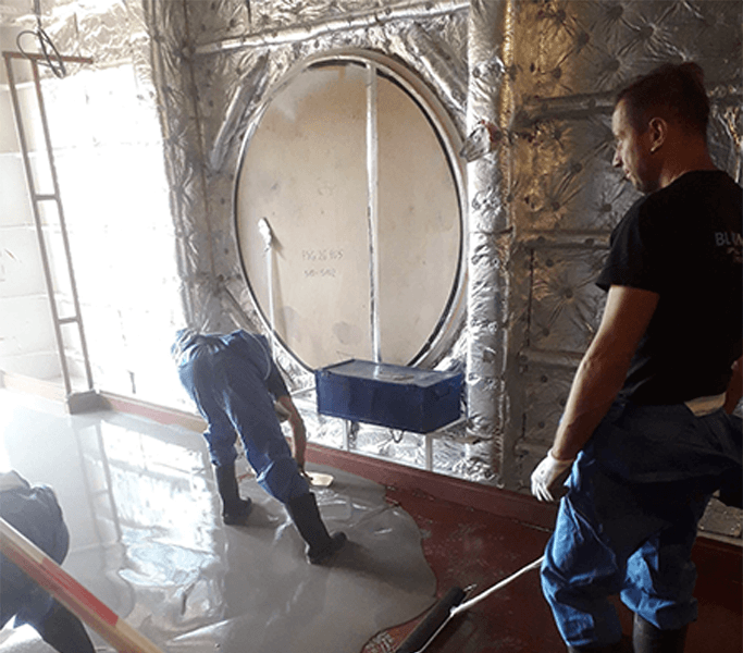 CSN LT renovation of the ship's interior