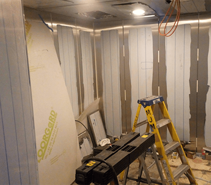 CSN LT renovation of the ship's interior